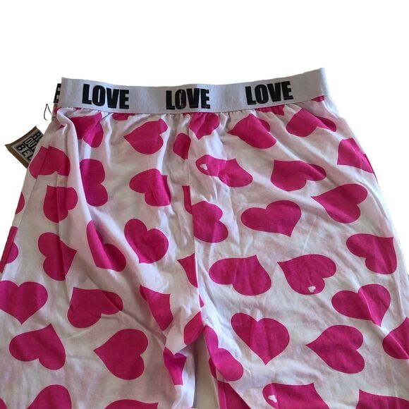 Roll Outta Bed Pink Heart Pajama Bottoms Juniors Size XL - Picture 12 of 13